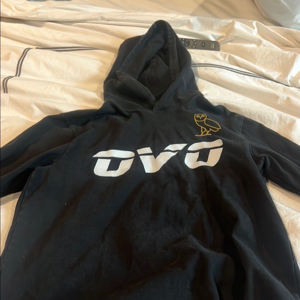 OVO Black Hoodie with Gold Owl Accent